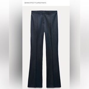 Zara Denim Effect Flared Pants